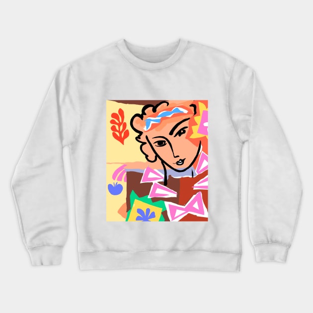 Denizko Art Colorful Woman Crewneck Sweatshirt by denizko